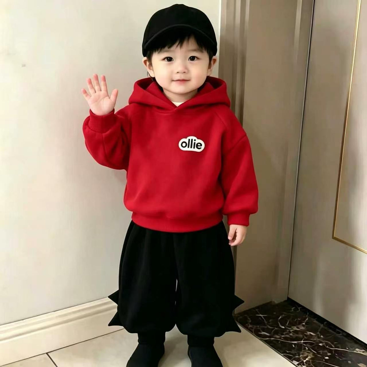 宝宝秋季小恶魔套装立体翅膀尾巴卫衣男女童尖角裤子两件套加绒