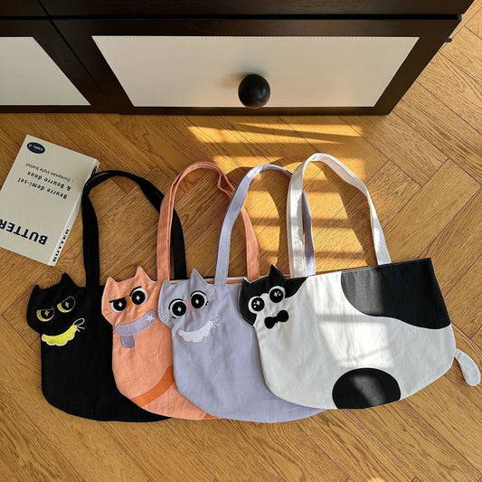 ねこトートバッグ｜キャンバス素材の大容量かわいいバッグ
