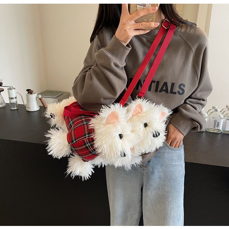 Nishikochi Terrier Plush Shoulder Bag | Super Cute Bag