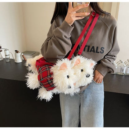 Nishikochi Terrier Plush Shoulder Bag | Super Cute Bag