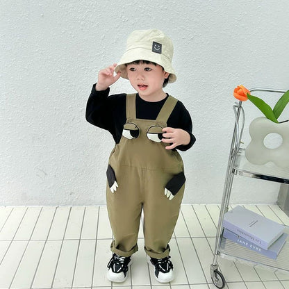 おしゃれ恐竜男児サロペット新作秋子供服