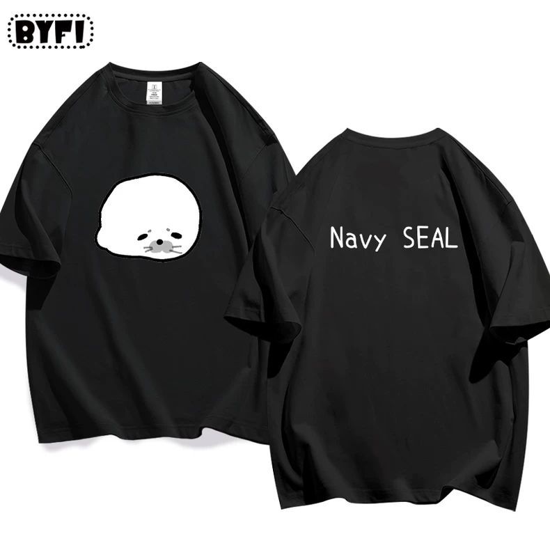 アザラシプリント半袖Tシャツ