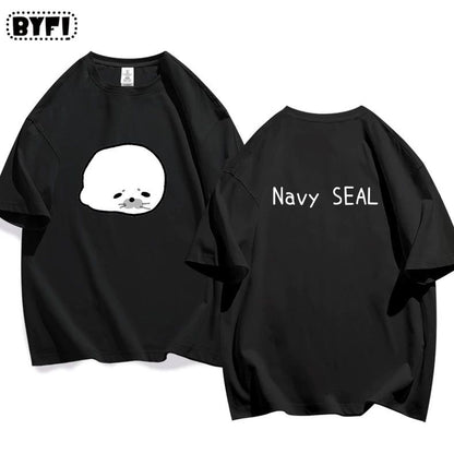 アザラシプリント半袖Tシャツ