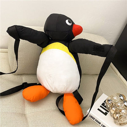 ペンギンファミリーぬいぐるみリュック｜大容量かわいいバッグ