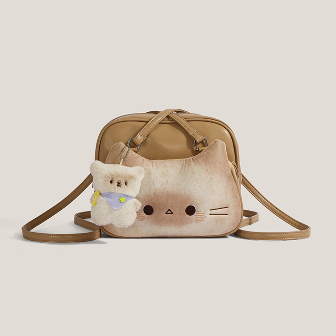 猫グッズ猫好き必見かわいいトーストキャット多機能トート｜夏にぴったりな上質2WAYリュック
