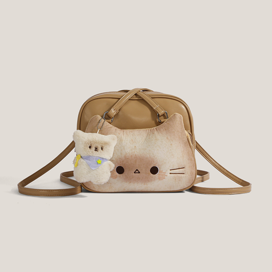 猫グッズ猫好き必見かわいいトーストキャット多機能トート｜夏にぴったりな上質2WAYリュック