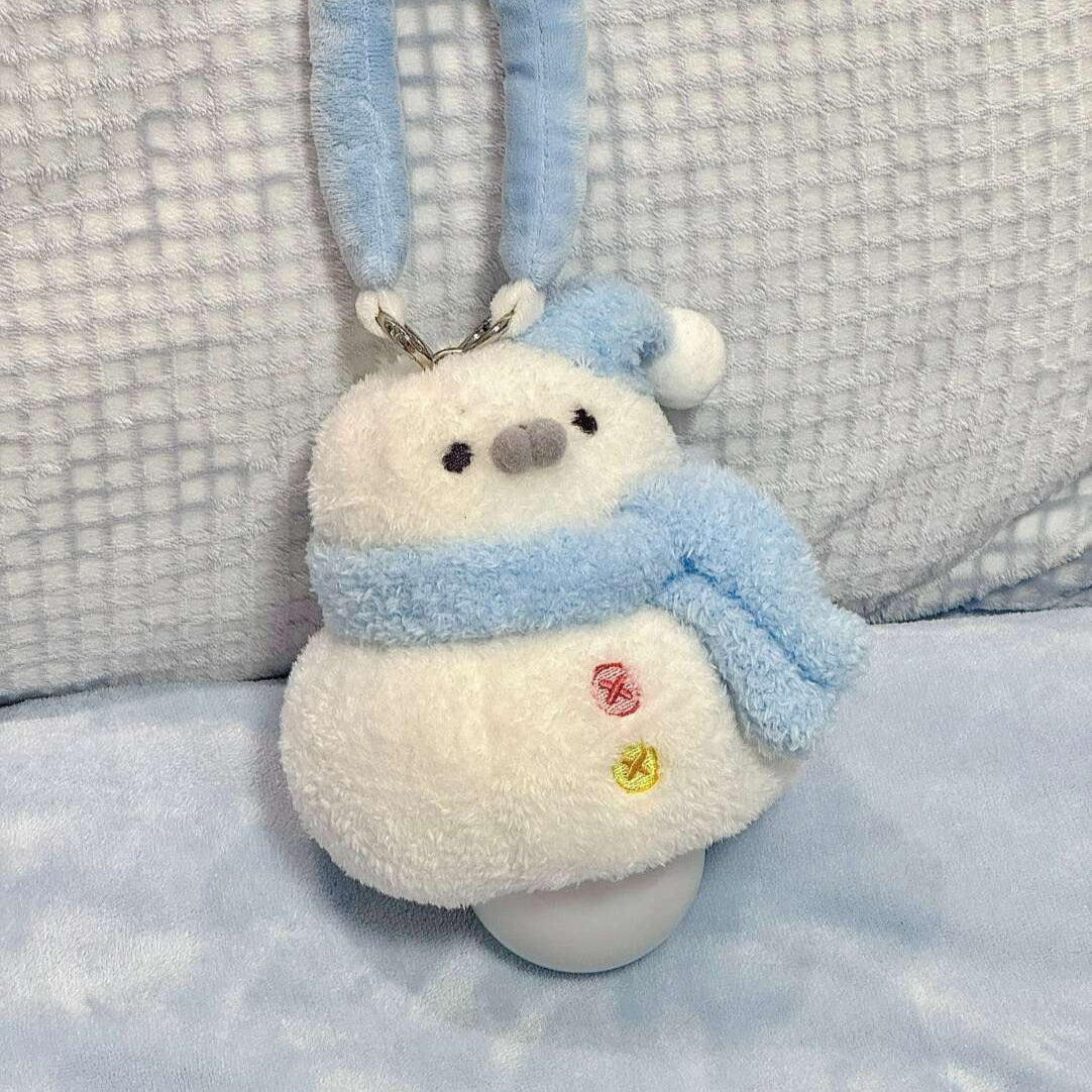 アザラシ雪だるまのふわふわぬいぐるみナイトライト