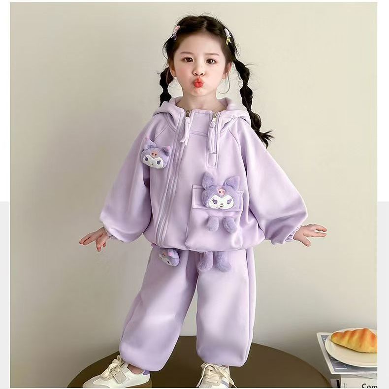 クロミ女の子向けいちご柄おしゃれ子供服2点セット