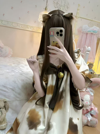 大人可愛いロリータ半袖パジャマワンピース