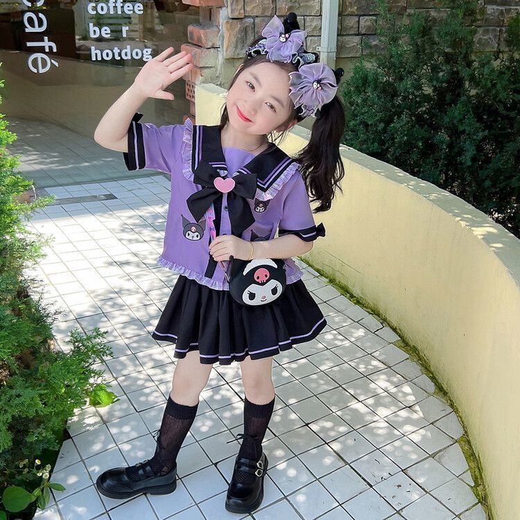 地雷系可愛いキッズクロミ風JKセットアップ