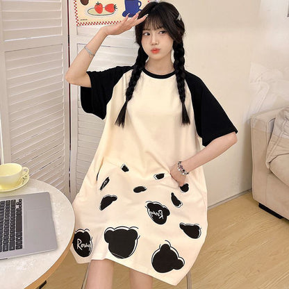 大人可愛いちいかわハローキティルームウェア夏用半袖大きいサイズパジャマ
