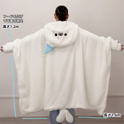 【奇跡の触り心地】アザラシになれるふわもこ着ぐるみブランケット