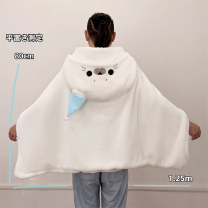 【奇跡の触り心地】アザラシになれるふわもこ着ぐるみブランケット