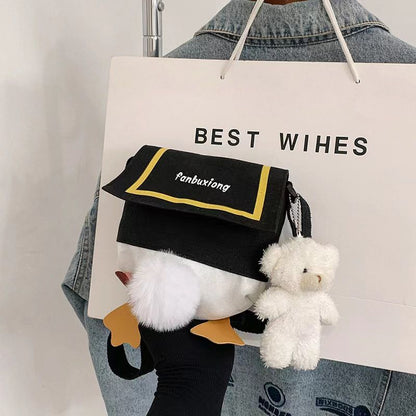 Duck canvas shoulder bag | A refreshing and cute bag for going out