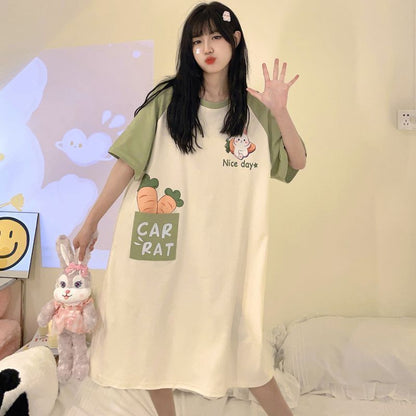大人可愛いちいかわハローキティルームウェア夏用半袖大きいサイズパジャマ