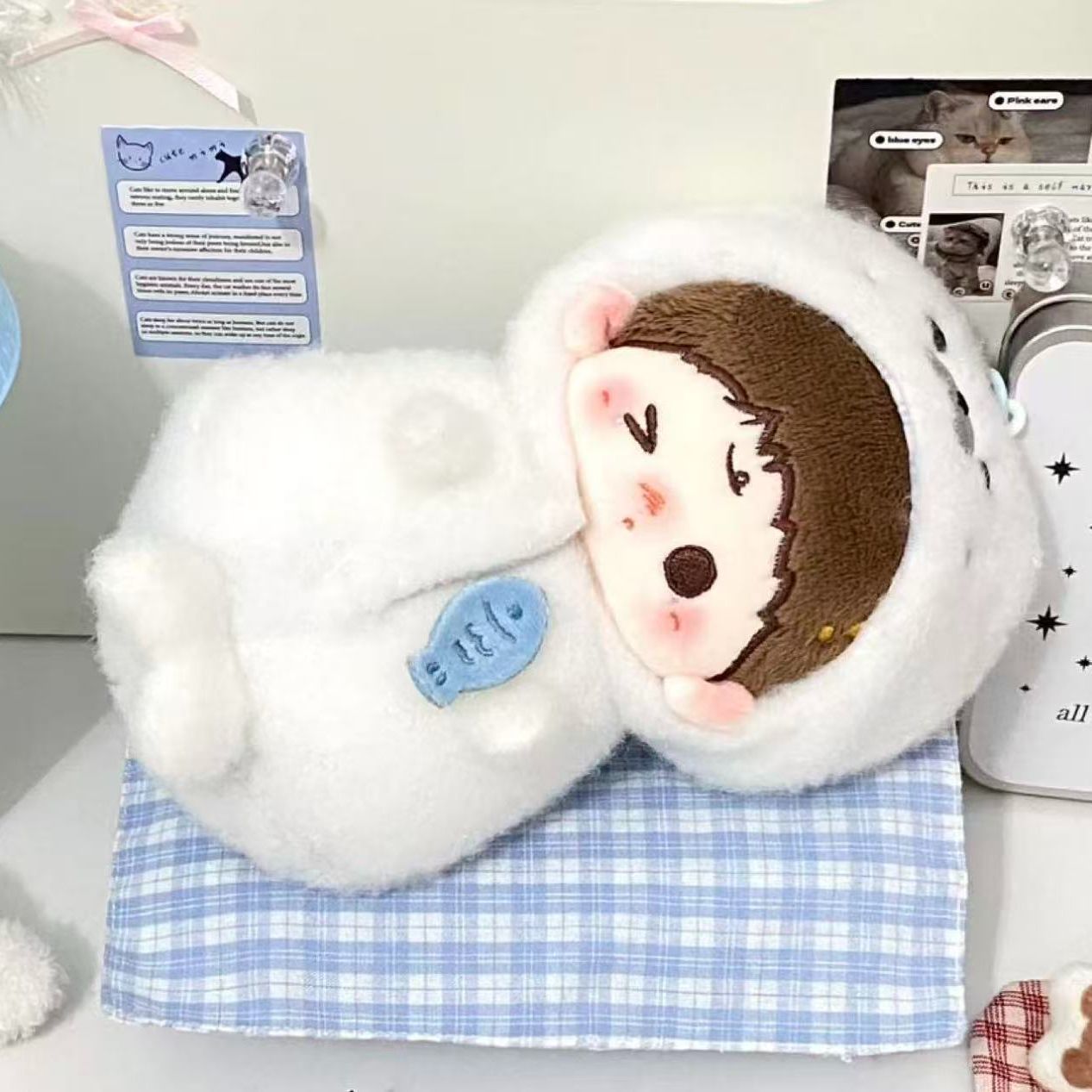 10cmぬいぐるみ用アザラシ着ぐるみケープ超萌えぬい服