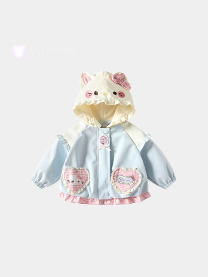お洒落可愛い女の子春物ジャケット子供服プリンセス風アウター