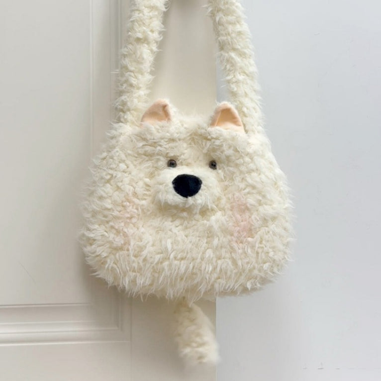 西高地テリアぬいぐるみトート｜ふわふわ癒し系バッグ
