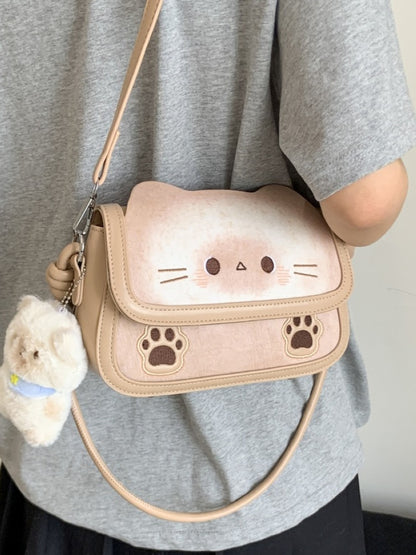 ねこトーストデザイン ミニバッグ猫グッズ｜手提げ＆斜めがけ対応 小さめショルダー