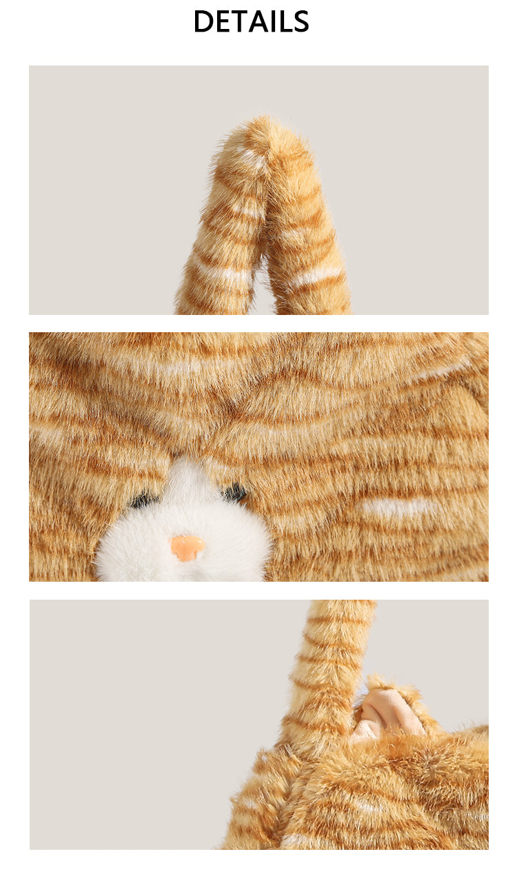 猫耳ふわもこトートバッグ猫グッズ｜大容量かわいいショルダー