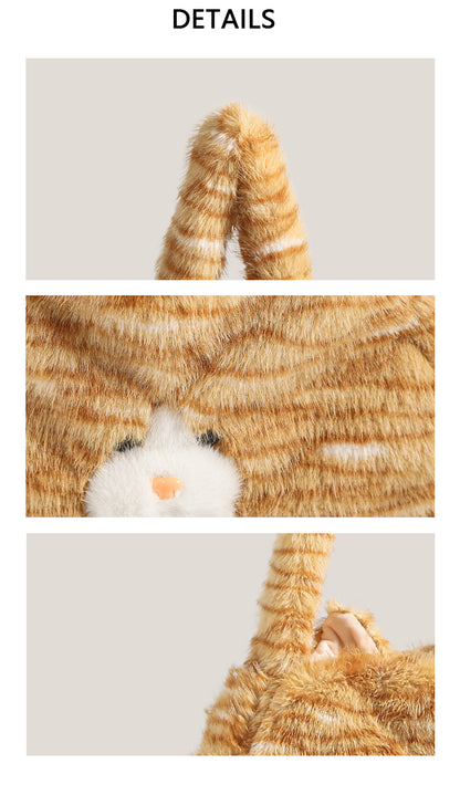 猫耳ふわもこトートバッグ猫グッズ｜大容量かわいいショルダー