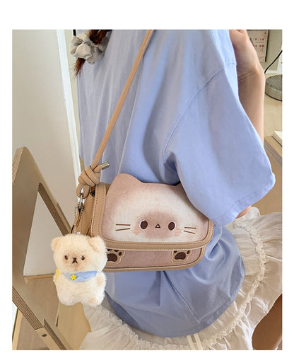 ねこトーストデザイン ミニバッグ猫グッズ｜手提げ＆斜めがけ対応 小さめショルダー