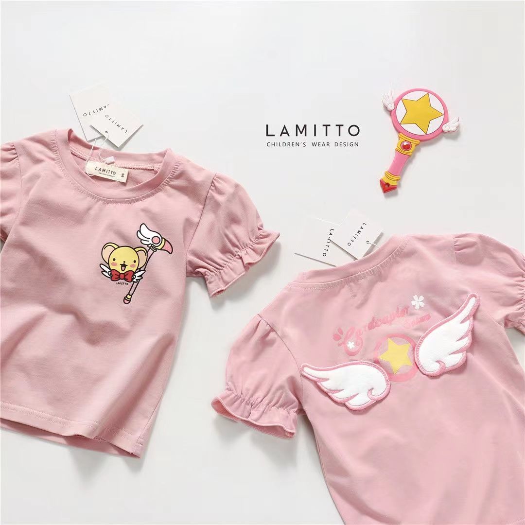 お洒落可愛いキッズTシャツ綿100%半袖トップス